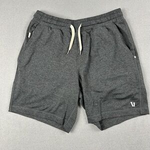 Vuori Shorts Mens Small Gray Drawcord‎ Back Zip Pocket Recycled Polyester Active